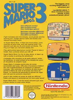 Super Mario Bros. 3 (USA) (Rev 1) (Virtual Console) box cover back